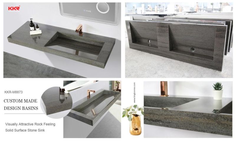 Artificial Stone Acrylic Solid Surface Bathroom Vanities