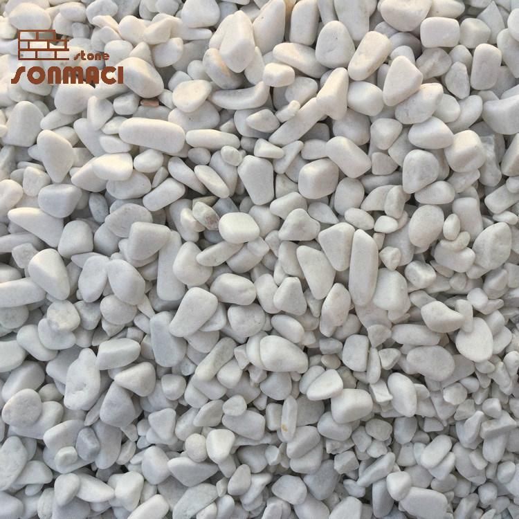 Machine Made Tumbled Snow White Pebble Stones