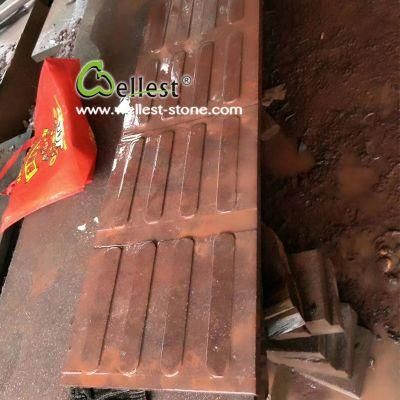 Red Porphyry Tactile Tile, Granite Blind Paving Stone