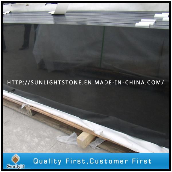 Absolute China Black Granite Tiles Flooring for Bathroom