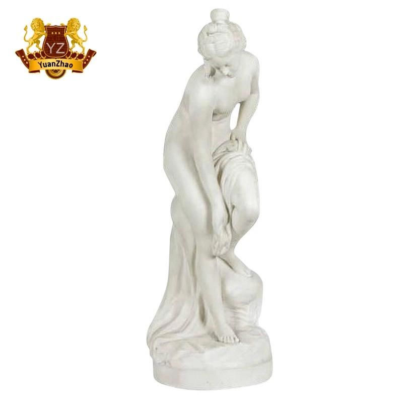 Garden Decoration Life Size White Marble Nude Figure Woman Sculpture for Sale