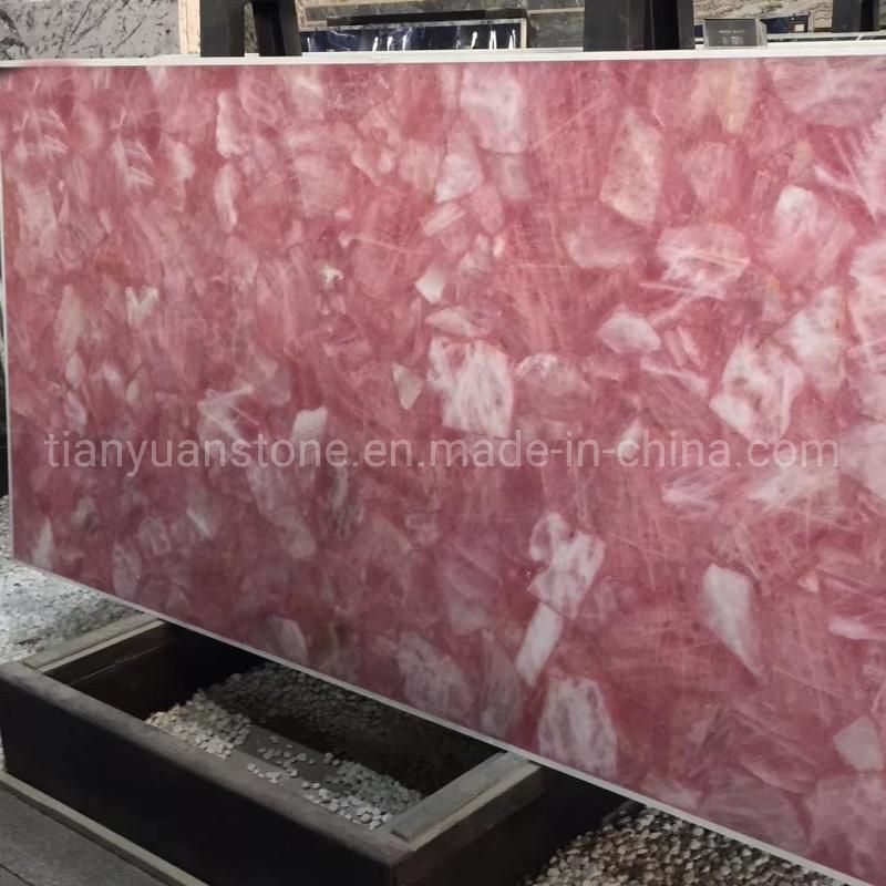 Blue Azul Bahia Semi-Precious Quartz, Marble Agate Slab for Wall Tile and Countertops