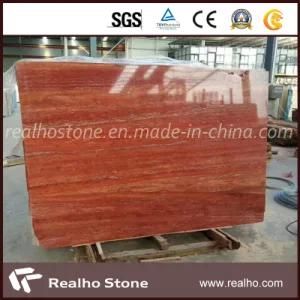Polished and Filled Persian Red Travertine Slabs