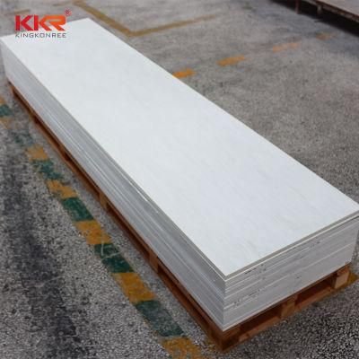 12mm White Marble Artificial Stone Pure White Veining Solid Surface Corian Sheet
