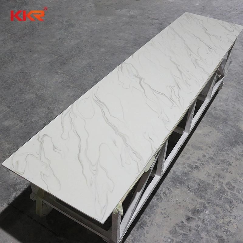 Polished Translucent Solid Surface Sheet Book-Matched Artificial Onyx Corian Wall Panel