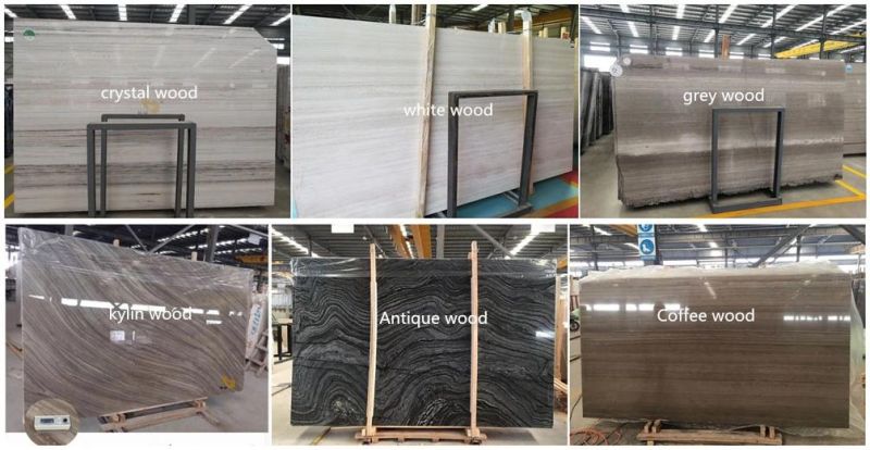 China Polished Kylin Wood/Coffee/Brown Vein Marble for Wall/Floor/Stairs