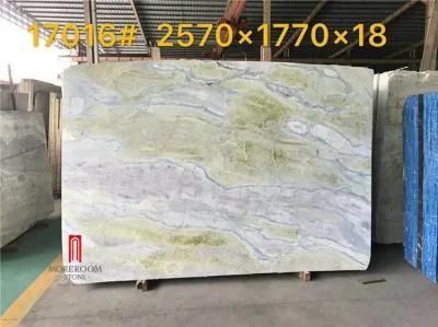 Light Green Honey Onyx Jade Marble Polished for Kitchen Countertop, Table Top