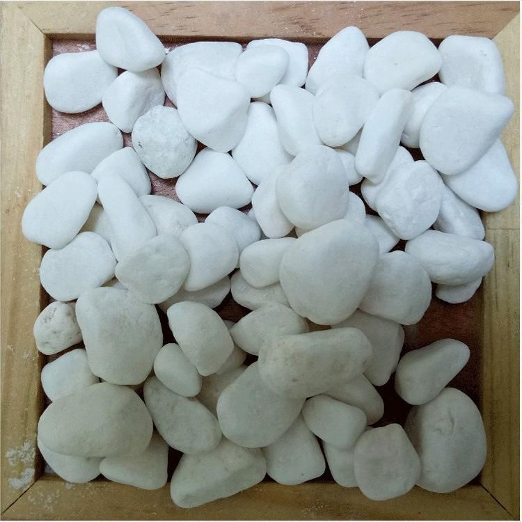 Factory Supply Natural Tumbled Stone Snow White Pebbles for Sale