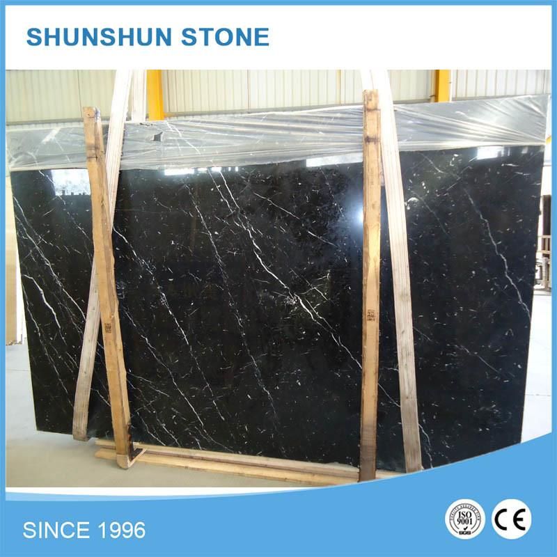 China Nero Marquina Marble Tiles for Wall and Floooring