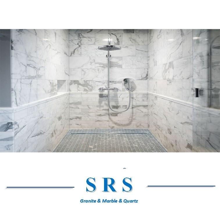 Nature Stone Polished Carrara/Statuario/Oriental White Marble Tile for Floor/ Wall/Indoor Decoration