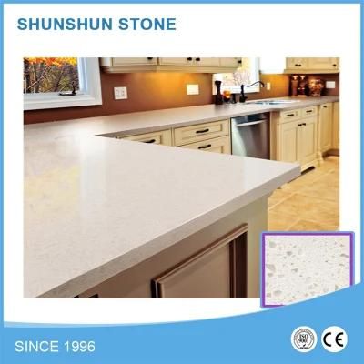 White Artificial Stone Engineered Quartz Countertop for Kitchen/Hotel