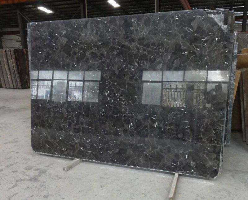 Popular Natural Grey Marble/Dark Emperador Slab and Tile for Hotel Wall Floor Decorate