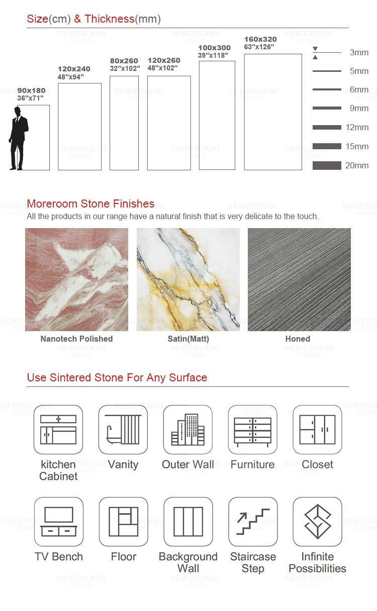 Honed Surface Terrazzo Sintered Stone Slab Countertop