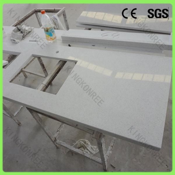 Cut-to-Size Artificial Quartz Stone Slabs Bathroom Kitchen Vanity Top