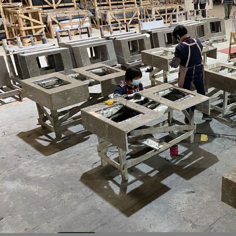 Artificial Stone Countertop Bathroom Solid Surface Vanity Hotel Design