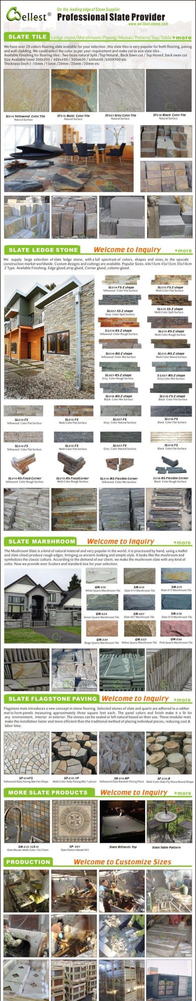 Rough Finish Grey Slate Ledgestone Tile, Stacked Stone Veneer, Culture Stone