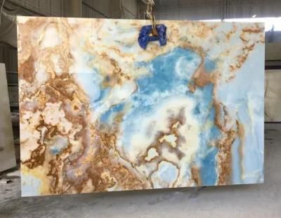 Natural Stone Ice Jade Purple Blue Jade Marble for Countertop/Vanity Top