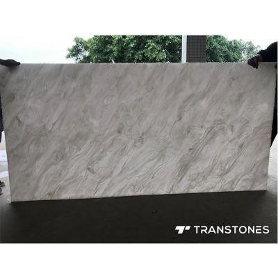 Polished White Alabaster Stone Marble Artificial Onyx Tile for Wall Decor