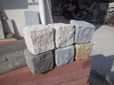China Cube Granite Stone G603/G682/G666/G654 Grey/Yellow/Red Flamed/Bush Hammered/Split Paving Stone
