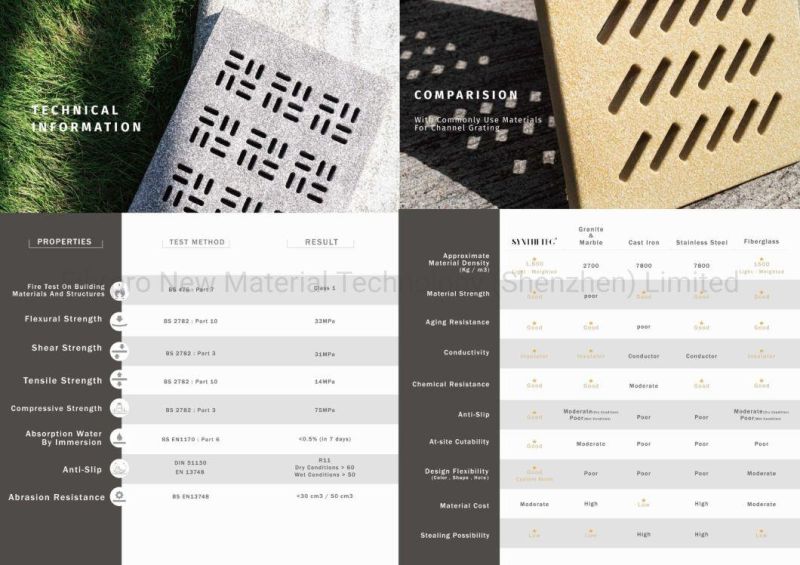 Fibrpro Heavy Duty/EVA/Landscape Driveway FRP Stone Grating with Color Matching Design