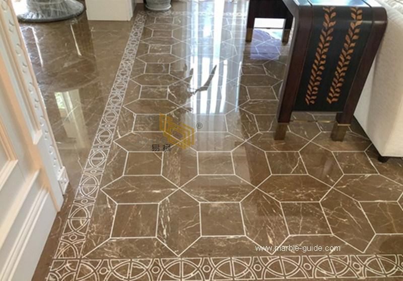 Kozo Yellow/Brown Marble Tiles/Slab for Flooring/Wall/Hotel Decor/Staircase/Countertop
