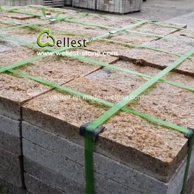 Split Face G682 Yellow Granite Mushroom Stone for Outdoor Landscaping Decoration