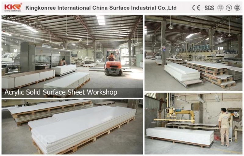 Kingkonree Veining Marble Bended Pure Acrylic Solid Surface LG Corian Price
