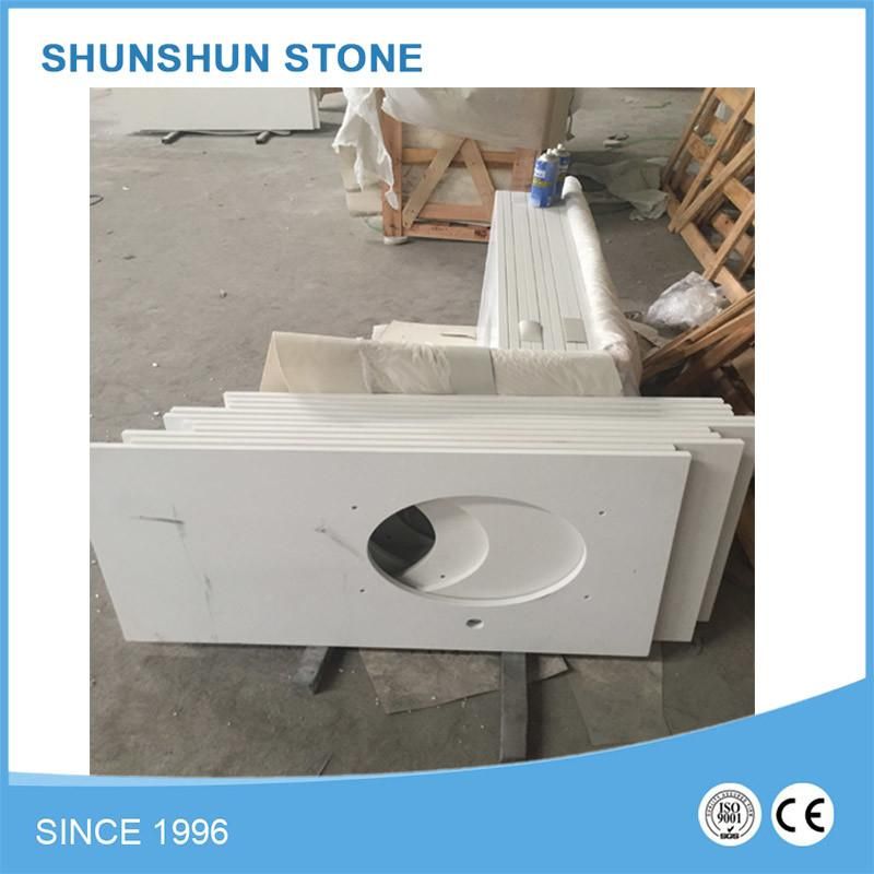 Hot Sell White / Pink Quartz Stone Countertops for Sale
