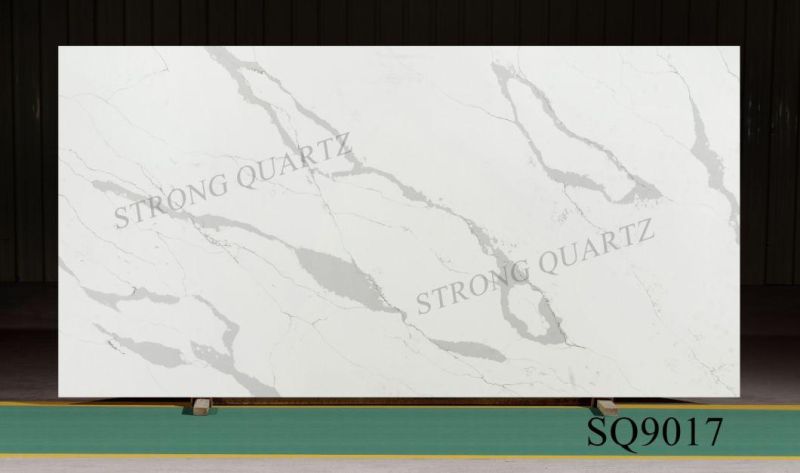 Polished Calacatta Gold White /Black/Grey Surface Artifical /Engineered /Man-Made Quartz Stone Slabs with Factory Price