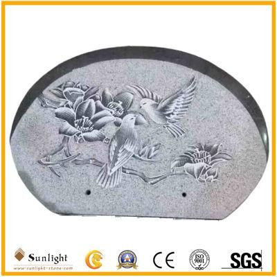 Beautiful Natural Stone Granite Memorial Plaque with Sandblasting
