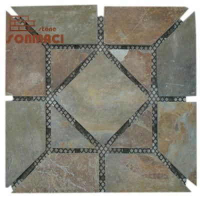 Natural Irregular Shape Rusty Slate Flagstone Pavers