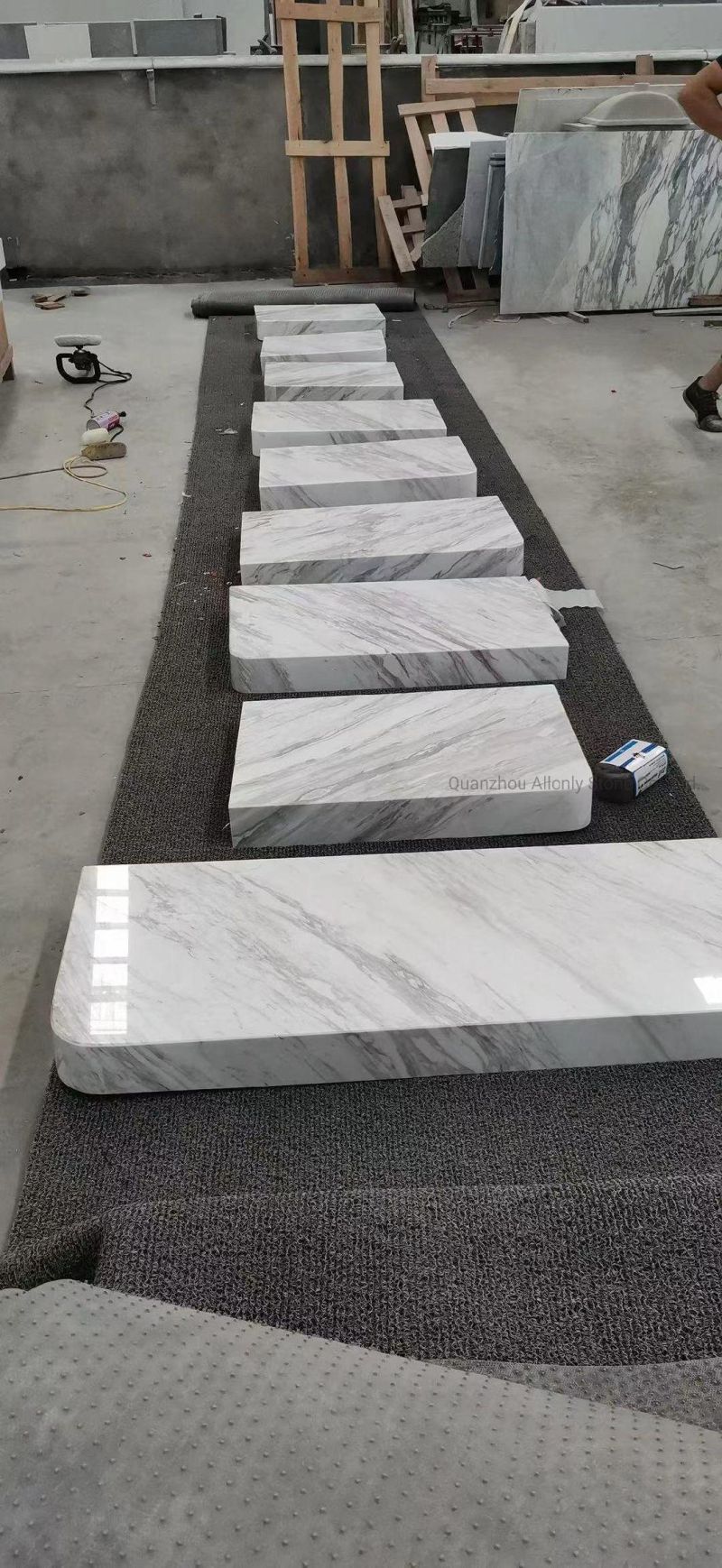 Natural Stone Coffee Table Old Volakas White Marble Table Top for Commercial Project