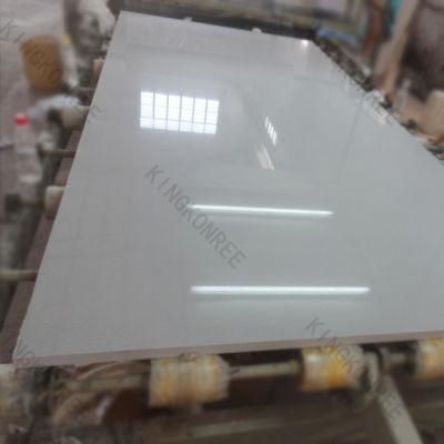 Kkr White Sparking Artificial Quartz Stone for Kitchen Countertop Worktop