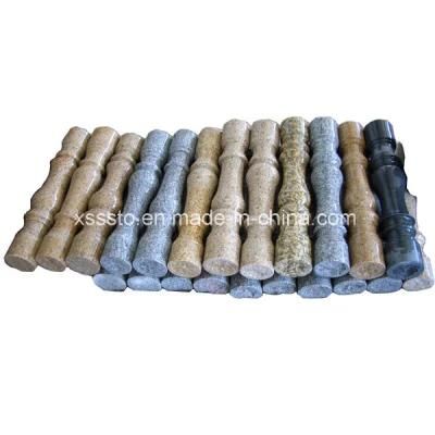Light Grey/Yellow/White/ Black Marble &amp; Granite Balusters Handrail for Decoration