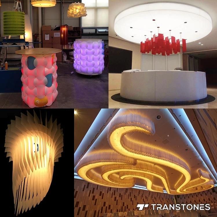 Translucent Glass Pattern Light Weight Acrylic Sheet