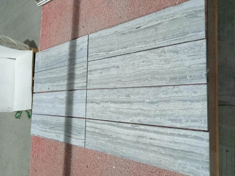 12"X24" Highly Polished Natural Chinese Blue Grey Wood Grain Serpeggiante Marble Wall Floor Tiles