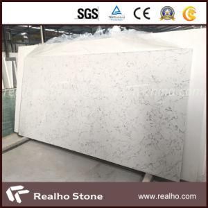Polished Artificial Carrara White Large Size Quartz Slab for Project