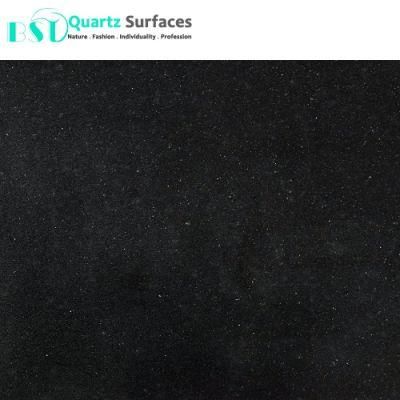 12mm Absolute Black Crystal Artificial Quartz Stone