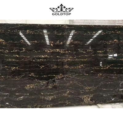China Black Gold/Portoro Gold Marble Paving Slab for Tabletop or Countertop Marble Tiles Price Decoration
