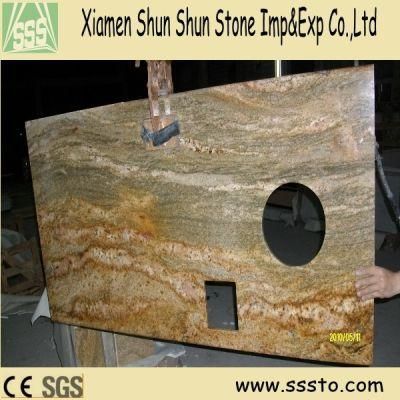 Indian Imperial Gold Granite Prefabricated Tops for Kitchen