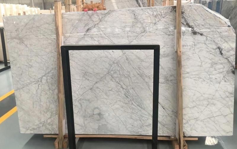 White Marble Slab for Flooring/Wall/Background Marble Vanity Tops Kitchen Countertops