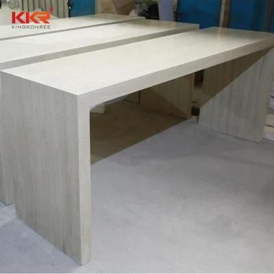 Precut Solid Surface Corian Easy to Clean Artificial Stone Kitchen Island