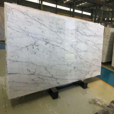 Premium Fancy Statuario White Marble Slab Villa Background Decoration Tile