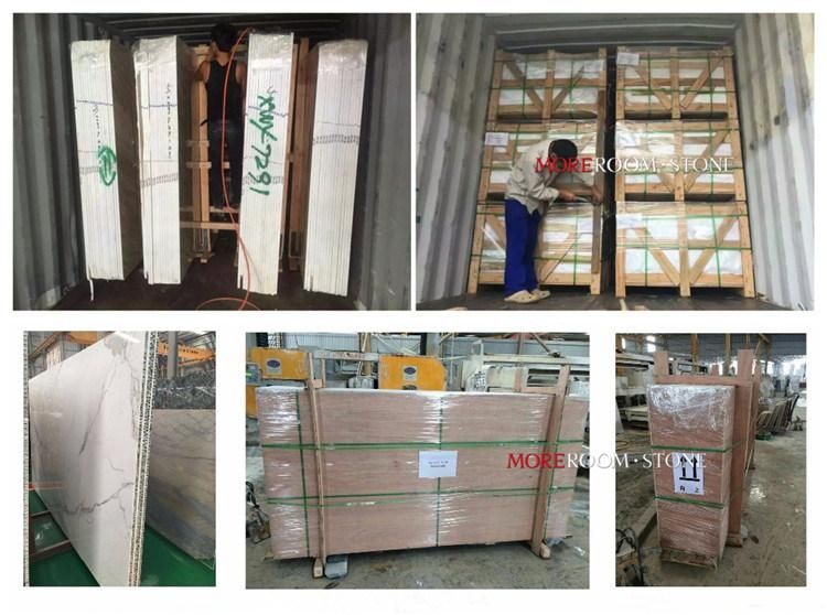 Empire Style Luxury Villa Background Wall Decor Green White Quartzite Marble Stone Slab