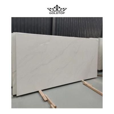 Artificial Stone Polished/Honed Surface Kitchen/Bathroom Countertop Calacatta Leon Quartz for Home