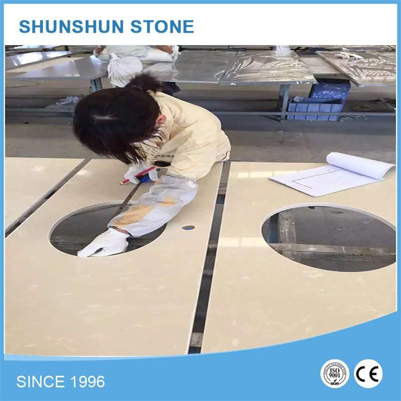 Black/Grey/White/Beige Quartz Stone Kitchen Countertop/Bench Top