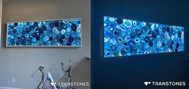 Natural Semi-Precious Stone Agate Coaster Big Slabs for Agate Kitchen Island