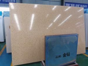 Ls-Q001 Gold Diamond / Artificial Stone for Kitchen Bathroom Tiles &amp; Slabs