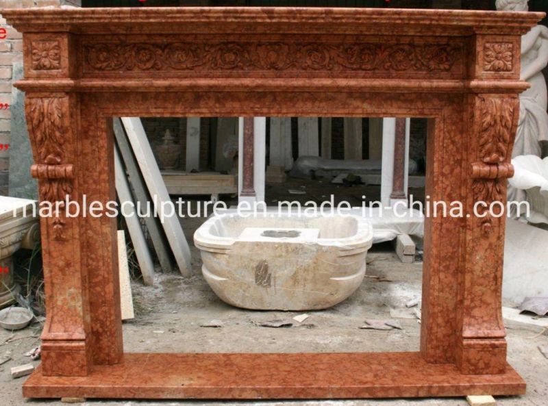 Chic Factory Customized Marble Sculpture Marble Fireplace (SYMF-067)