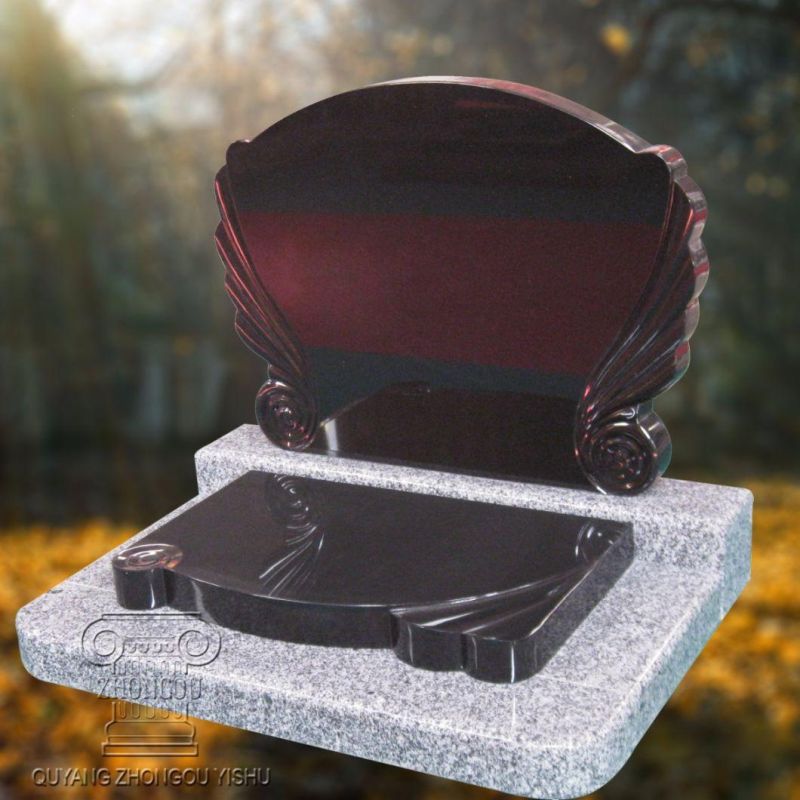 Black and White Granite Tombstone and Monument